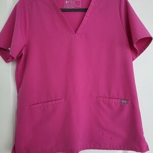 Figs scrub set , SZ Large, pink. condition,